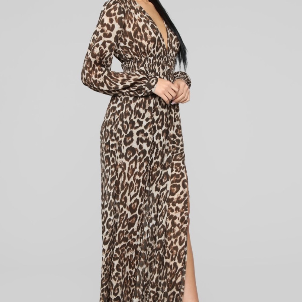 Leopard Print Maxi Gown